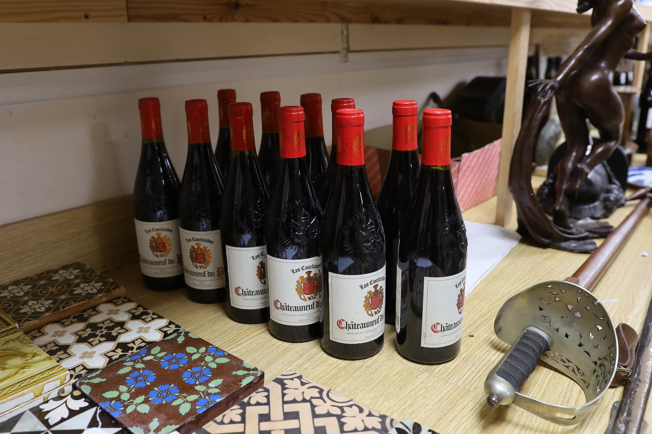 Eleven bottles of Chateauneuf-du-Pape